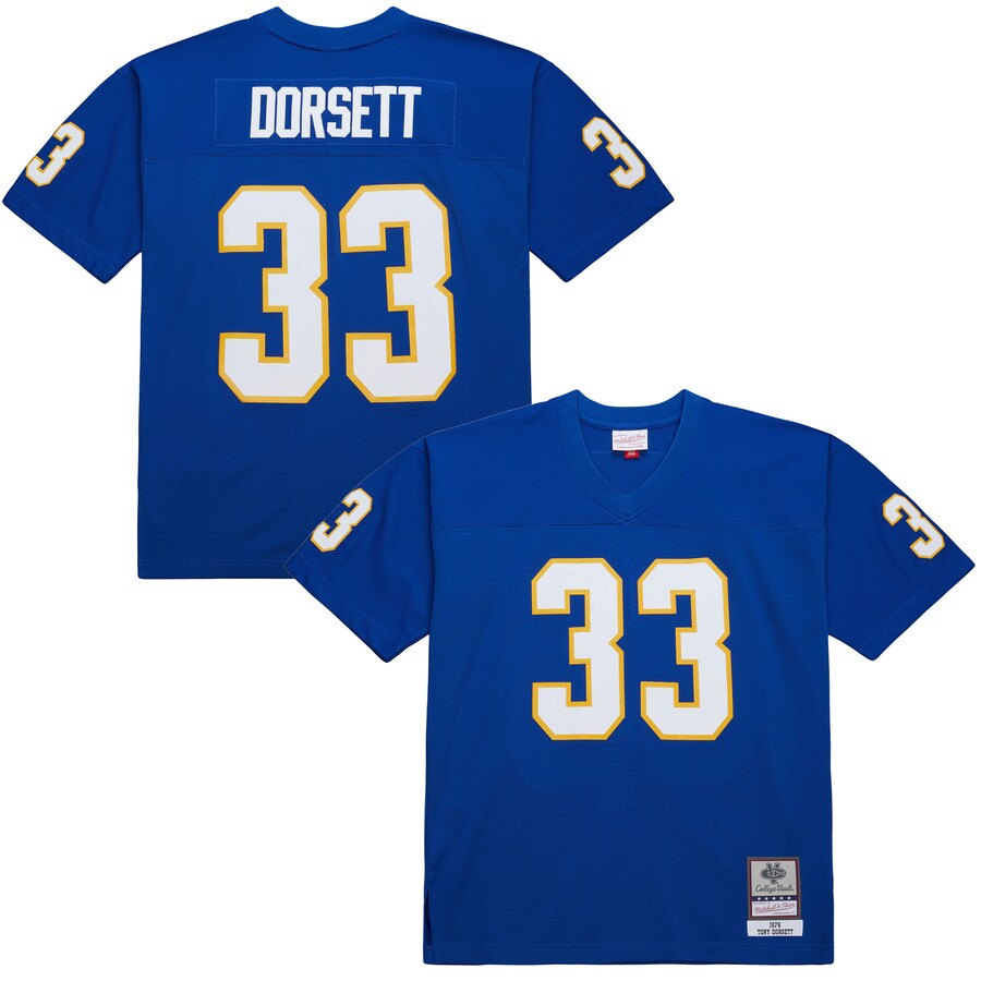 Men's Mitchell & Ness Tony Dorsett Royal Pitt Panthers 1976 College Vault Legacy Jersey - ujerseystore