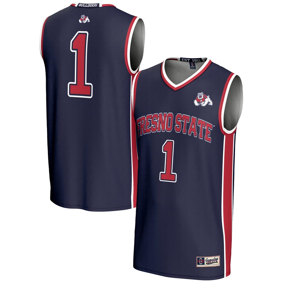 Youth GameDay Greats #1 Navy Fresno State Bulldogs Lightweight Basketball Jersey - ujerseystore