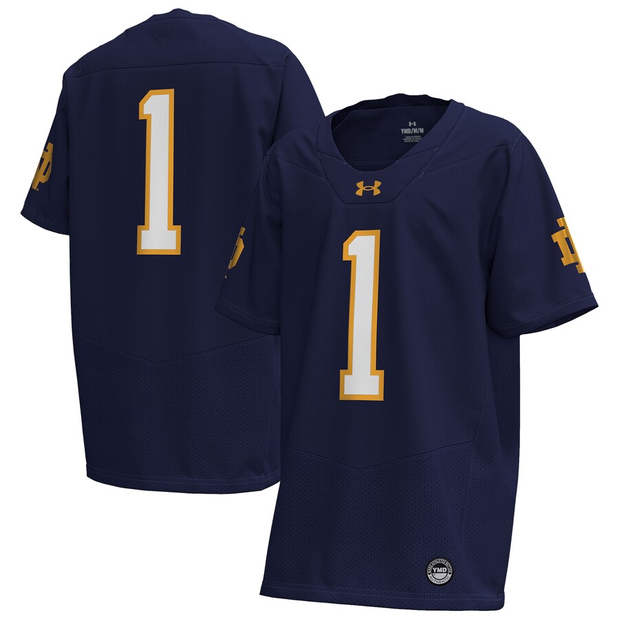 Youth Under Armour  Navy Notre Dame Fighting Irish Replica Football Jersey - ujerseystore