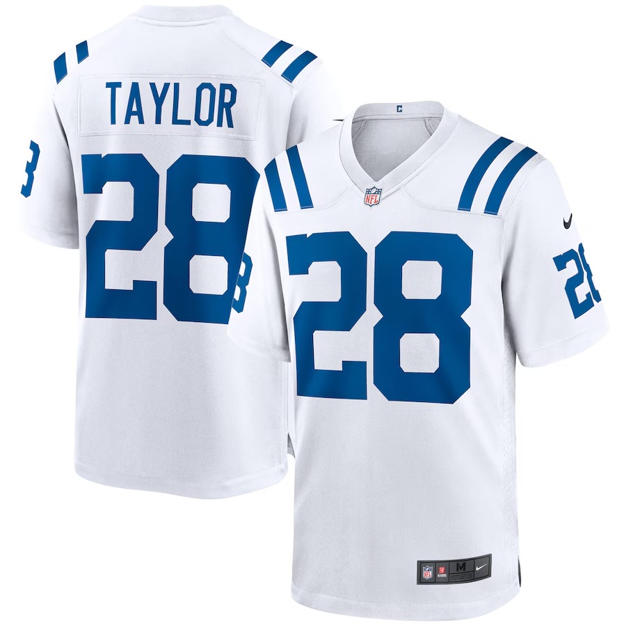 Men's Indianapolis Colts Jonathan Taylor Nike White Game Jersey - ujerseystore