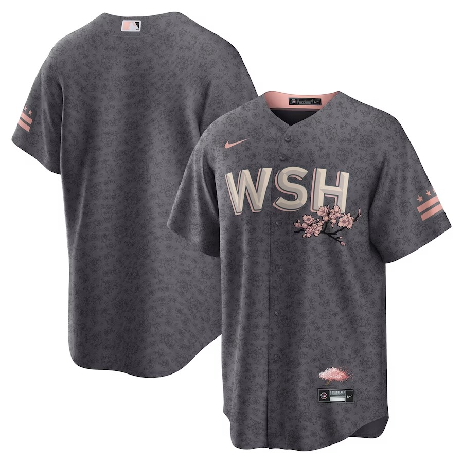 Men's Washington Nationals Nike Gray City Connect Replica Team Jersey - ujerseystore