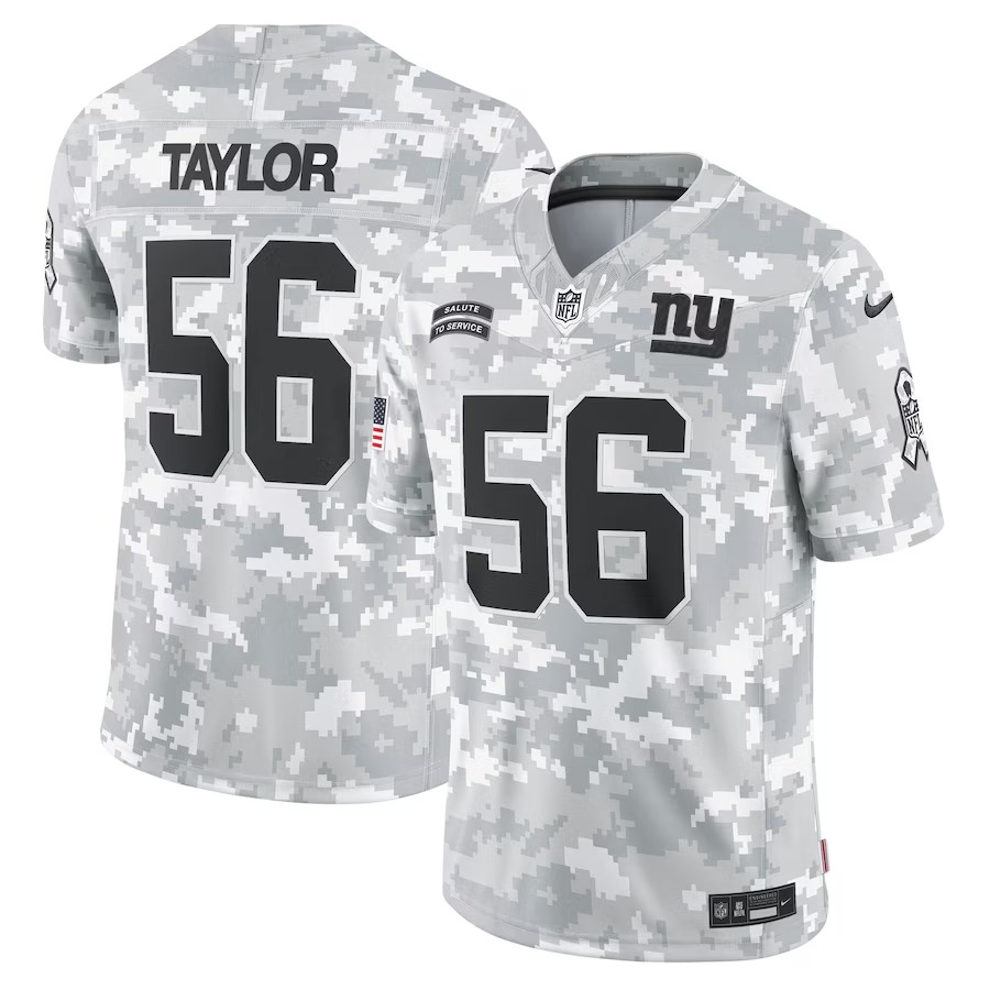 Men's New York Giants Lawrence Taylor Nike Arctic Camo 2024 Salute to Service Retired Player Limited Jersey - ujerseystore