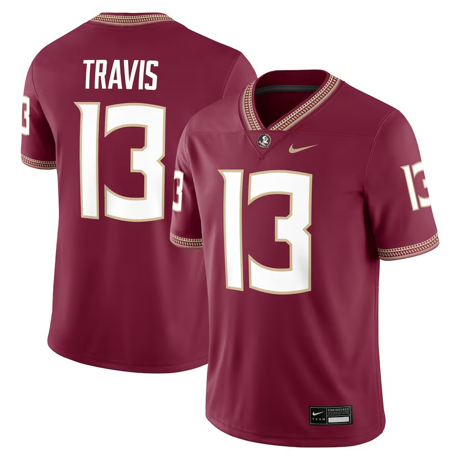 Men's Nike Jordan Travis Garnet Florida State Seminoles Player Game Jersey - ujerseystore