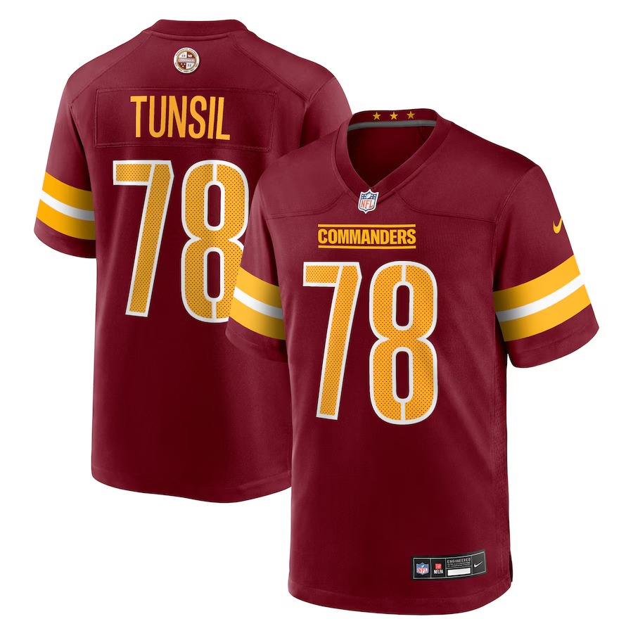 Men's Washington Commanders Laremy Tunsil Nike Burgundy Team Game Jersey - ujerseystore