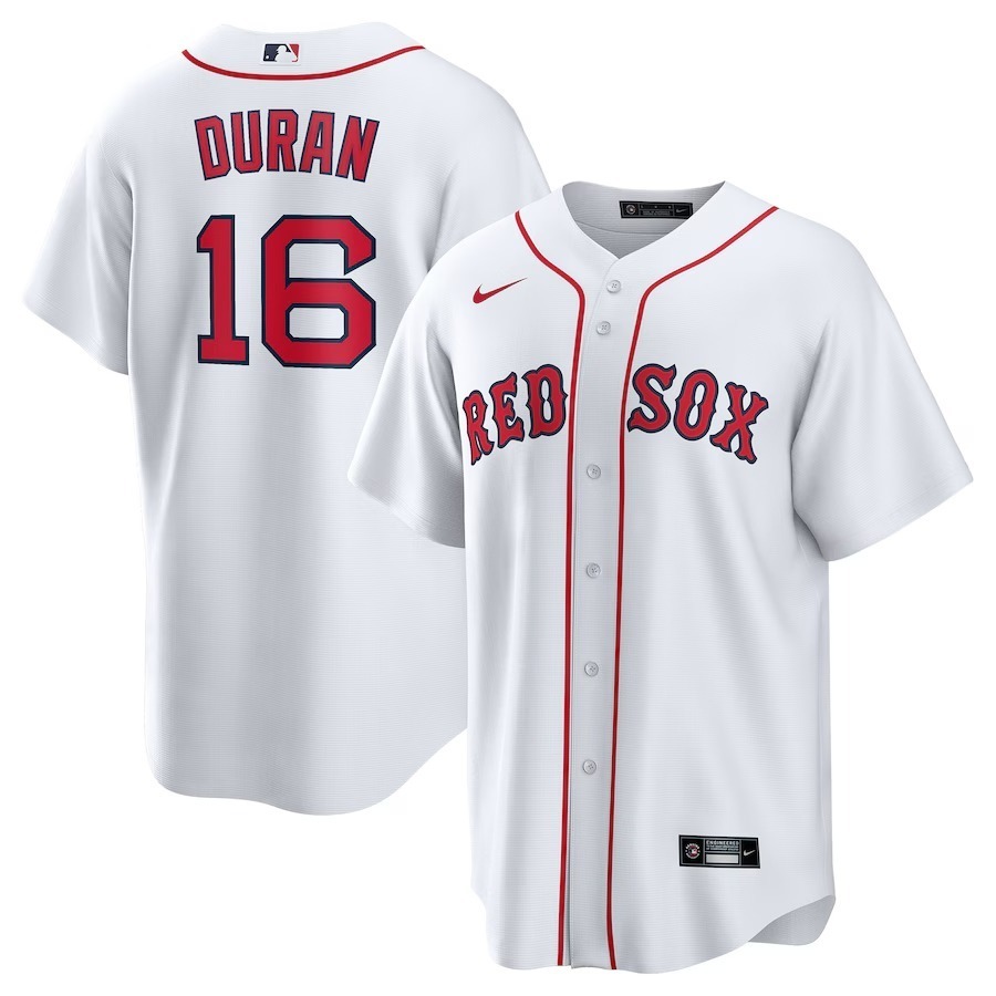 Men's Boston Red Sox Jarren Duran Nike White Home Replica Player Jersey - ujerseystore
