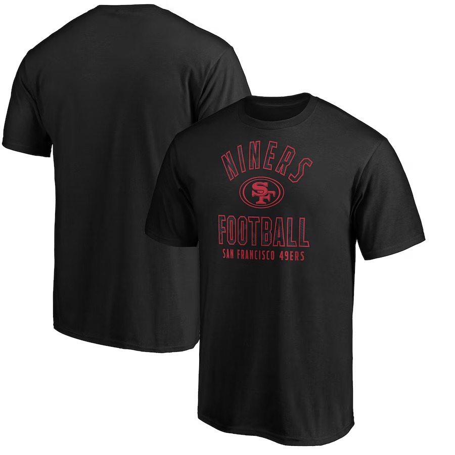 Men's San Francisco 49ers Black Nickname Arc T-Shirt - ujerseystore