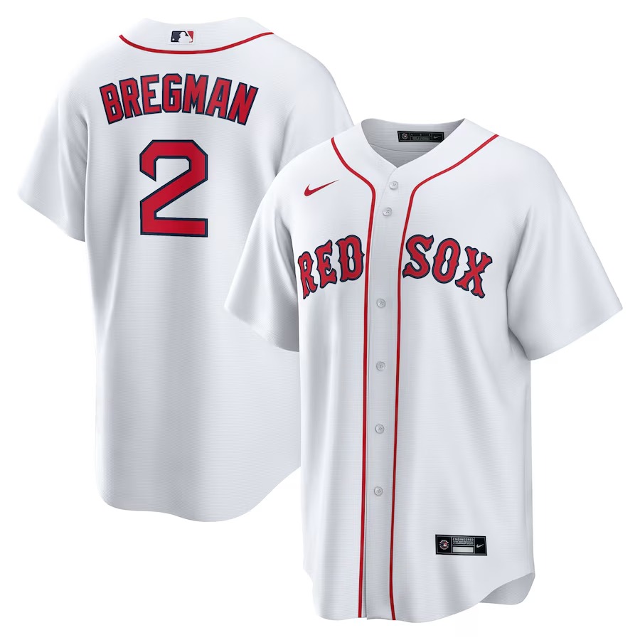 Men's Boston Red Sox Alex Bregman Nike White Home 1.0 Replica Player Jersey - ujerseystore