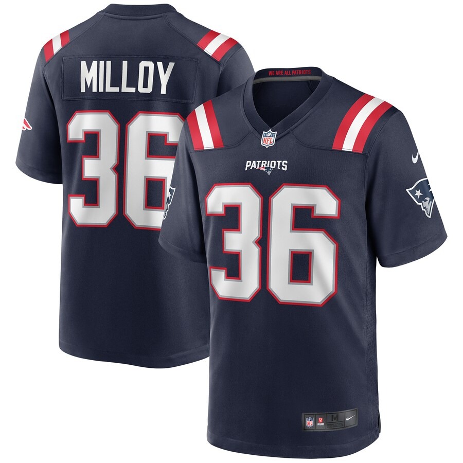 Men's New England Patriots Lawyer Milloy Nike Navy Game Retired Player Jersey - ujerseystore