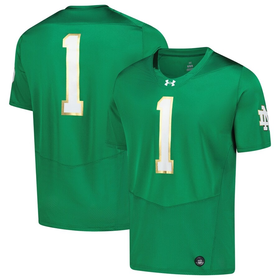Men's Under Armour Green Notre Dame Fighting Irish Replica Football Jersey - ujerseystore