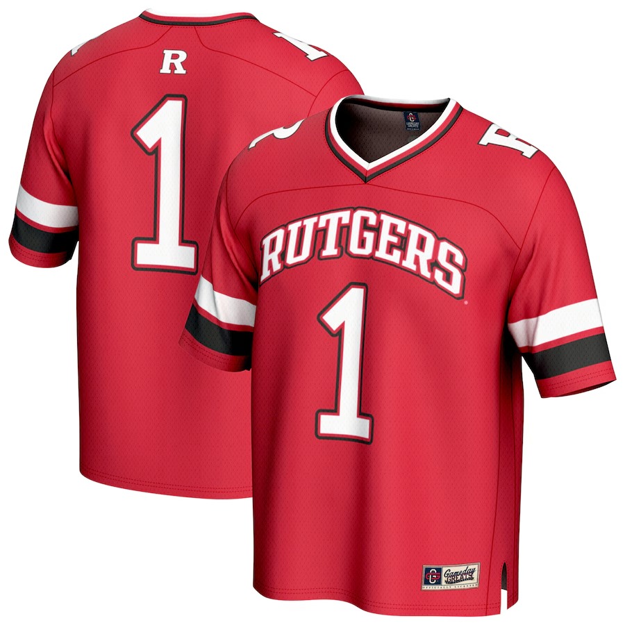 Unisex GameDay Greats #1 Scarlet Rutgers Scarlet Knights Lightweight Collegiate Football Fashion Jersey - ujerseystore