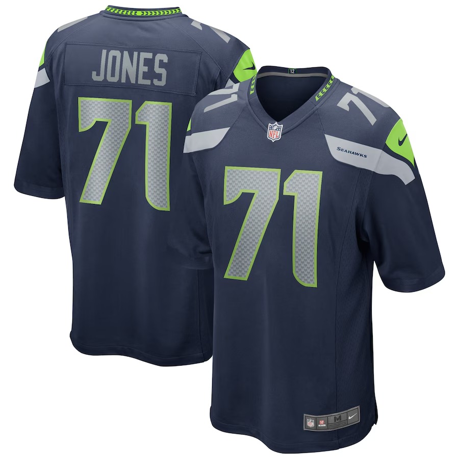 Men's Seattle Seahawks Walter Jones Nike College Navy Game Retired Player Jersey - ujerseystore