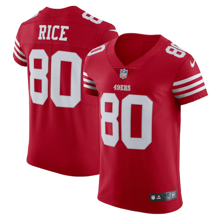Men's San Francisco 49ers Jerry Rice Nike Scarlet Vapor Elite Retired Player Jersey - ujerseystore