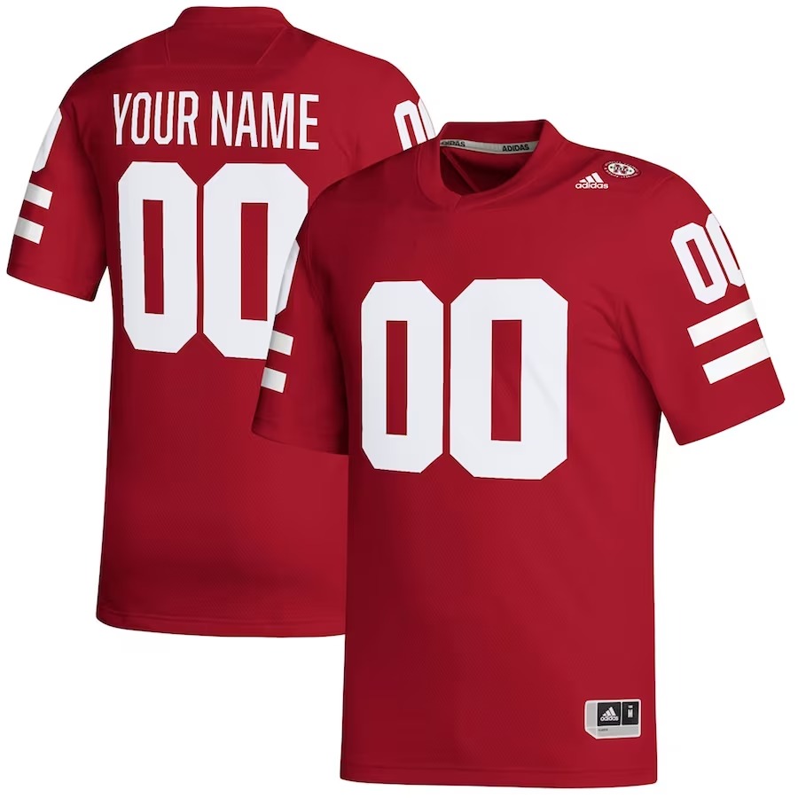Nebraska Huskers adidas Replica Custom Football Jersey - Scarlet - ujerseystore