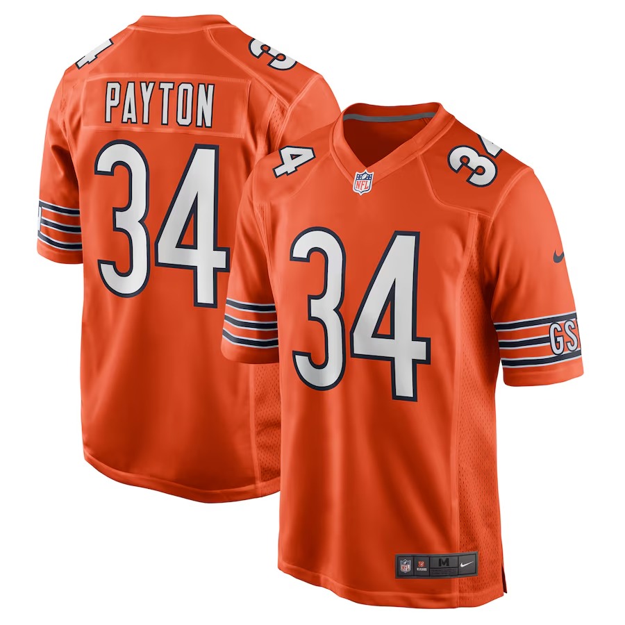 Men's Chicago Bears Walter Payton Nike Orange Retired Player Alternate Game Jersey - ujerseystore