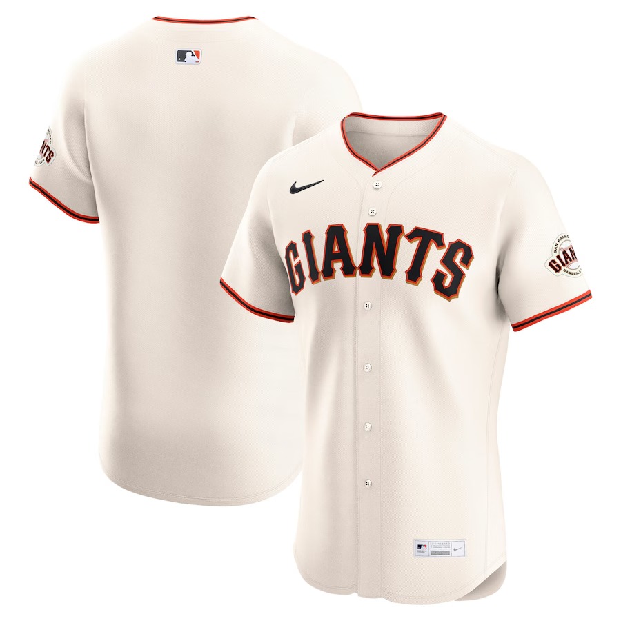 Men's San Francisco Giants Nike Cream Home Elite Jersey - ujerseystore