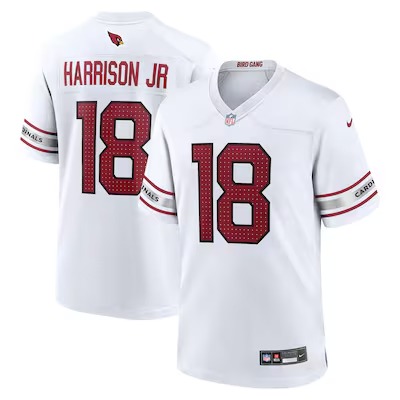 Men's Arizona Cardinals Marvin Harrison Jr. Nike White Player Game Jersey - ujerseystore