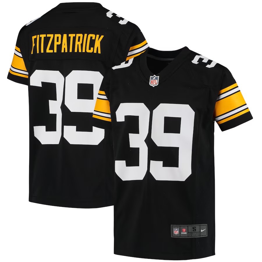 Youth Pittsburgh Steelers Minkah Fitzpatrick Nike Black Game Jersey - ujerseystore