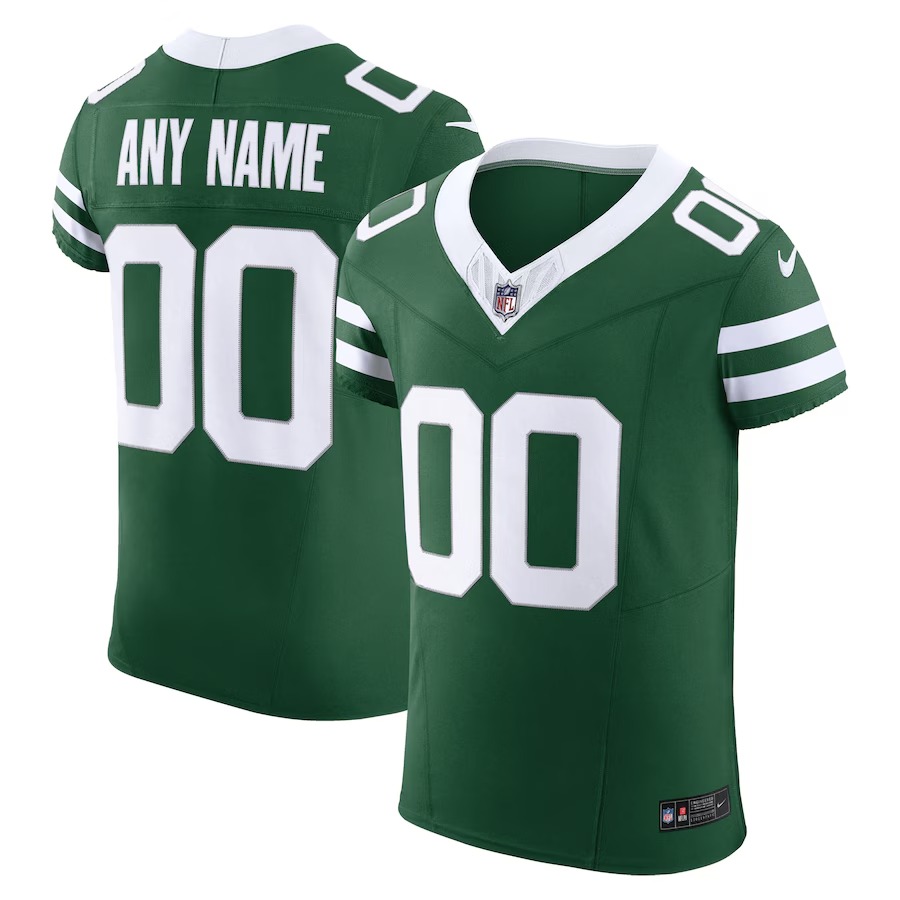 Men's New York Jets Nike Legacy Green Vapor F.U.S.E. Elite Custom Jersey - ujerseystore