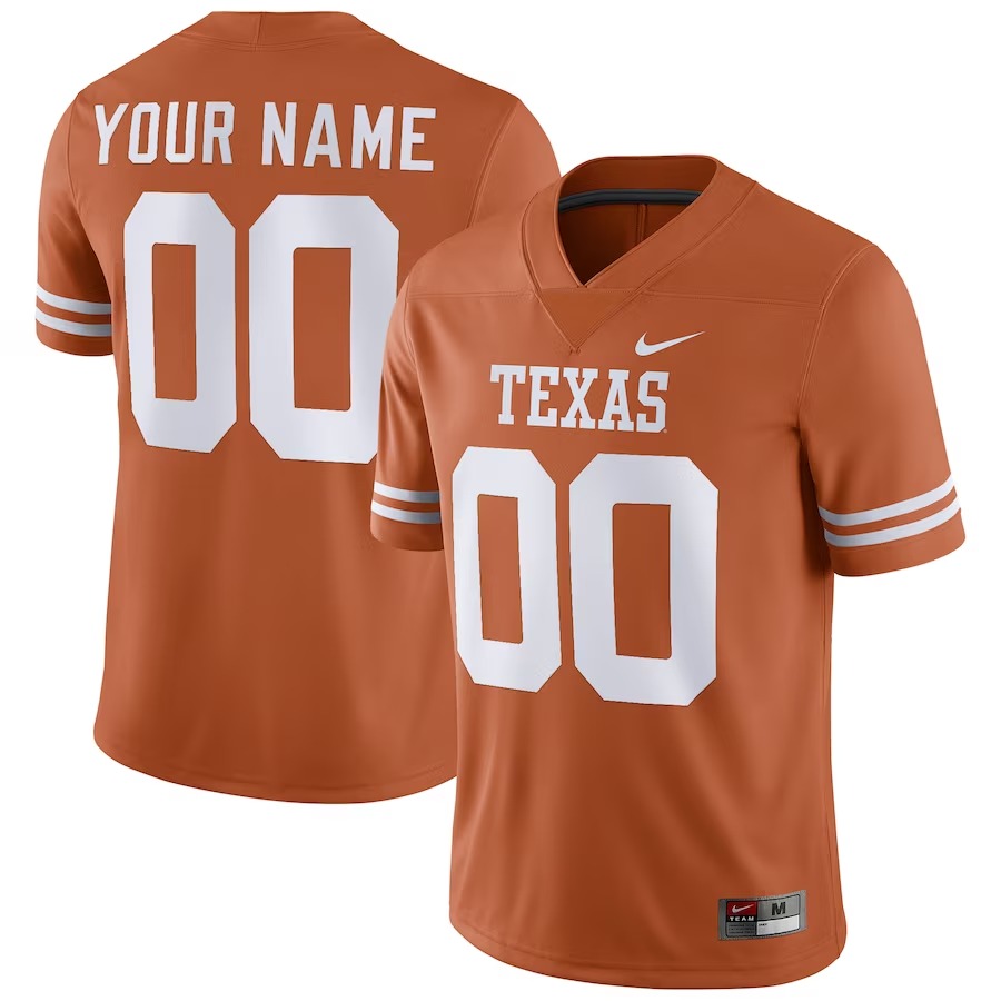 Texas Longhorns Nike Football Custom Game Jersey - Texas Orange - ujerseystore