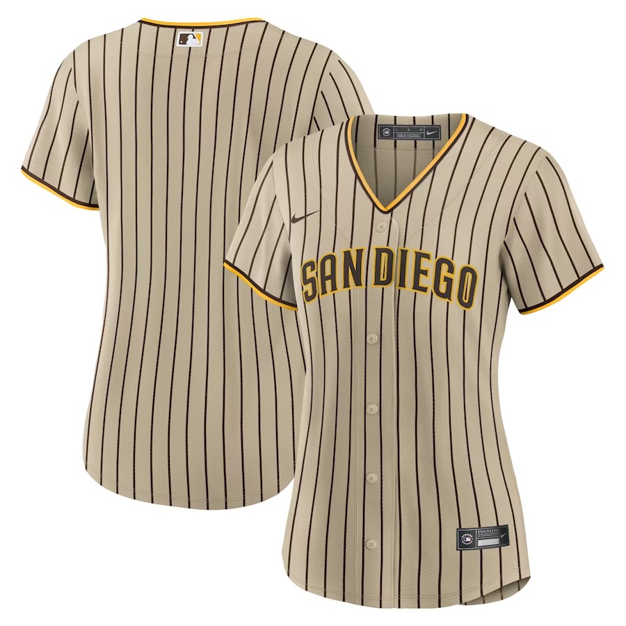 Women's San Diego Padres Nike Tan Alternate Replica Team Jersey - ujerseystore