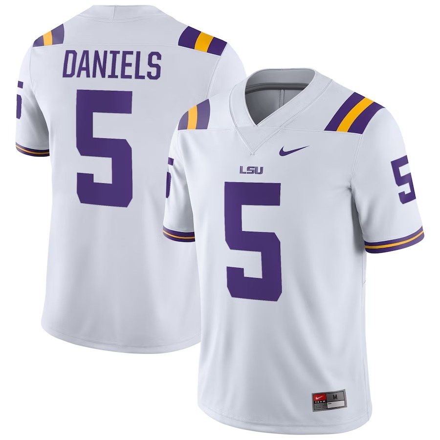 Jayden Daniels LSU Tigers Nike Alumni Player Game Jersey - White - ujerseystore