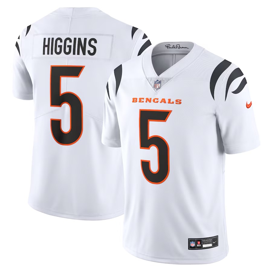 Men's Cincinnati Bengals Tee Higgins Nike White  Vapor Untouchable Limited Jersey - ujerseystore