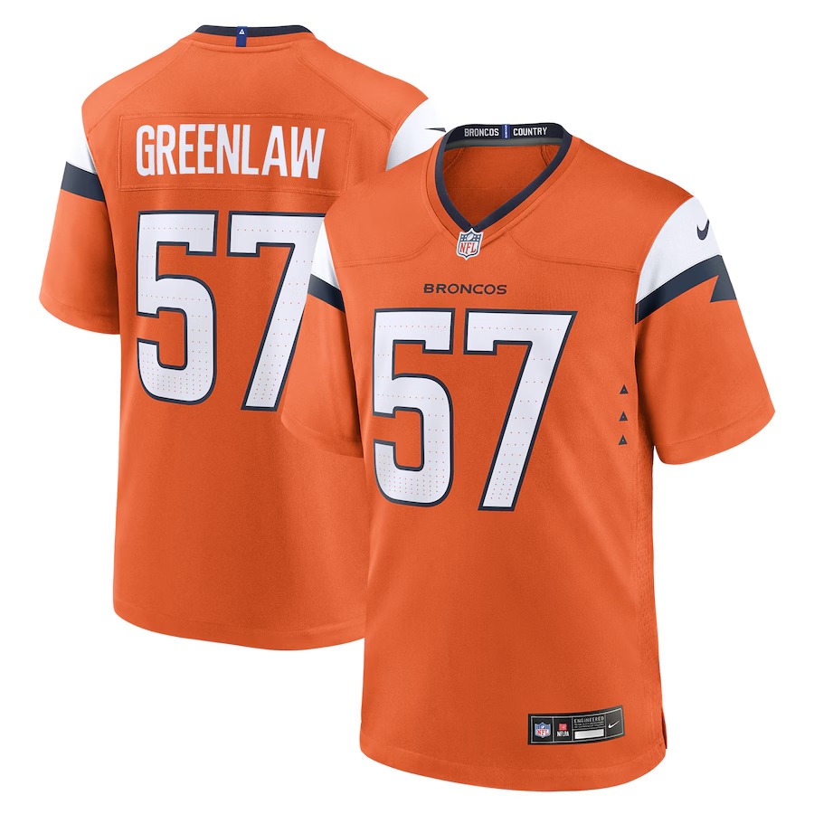 Men's Denver Broncos Dre Greenlaw Nike Orange Team Game Jersey - ujerseystore