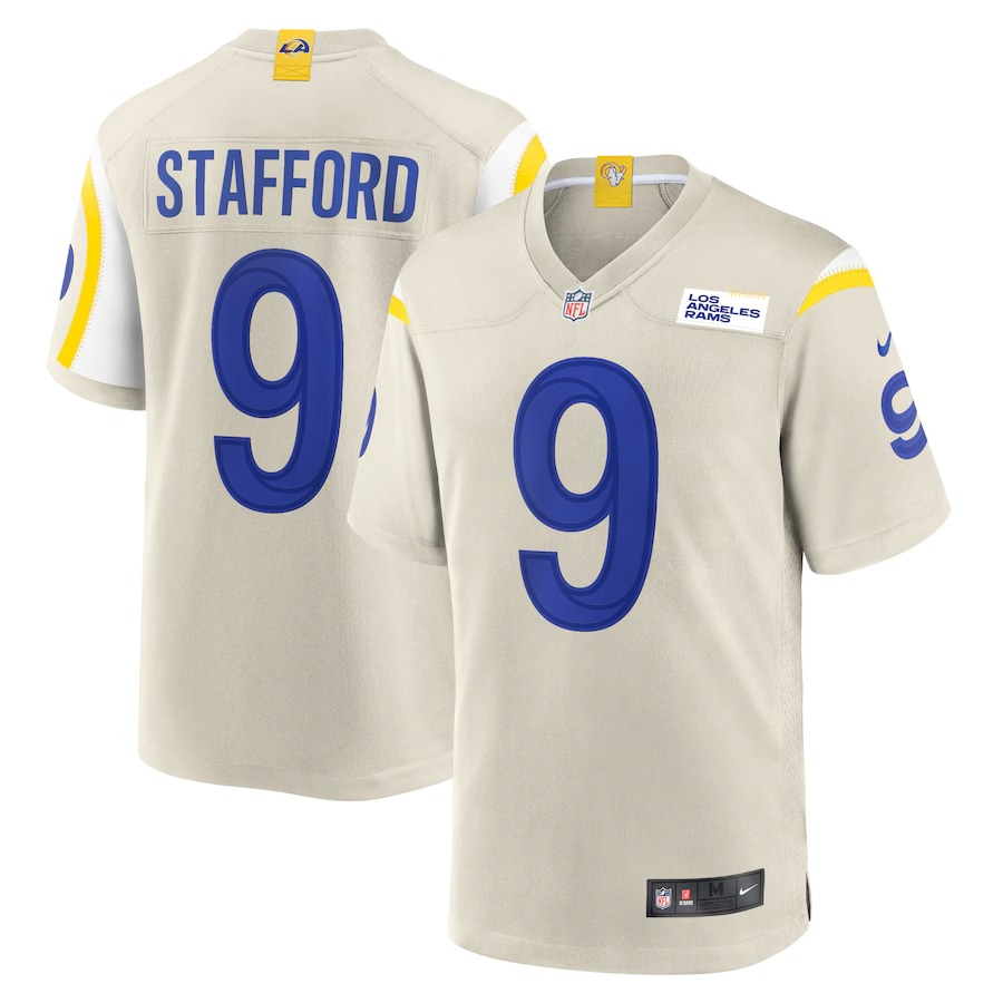 Men's Los Angeles Rams Matthew Stafford Nike Bone Player Game Jersey - ujerseystore