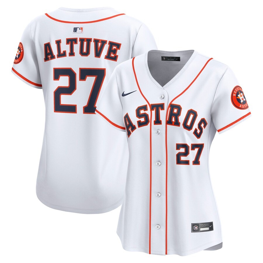 Women's Houston Astros Jose Altuve Nike White Home Limited Jersey - ujerseystore
