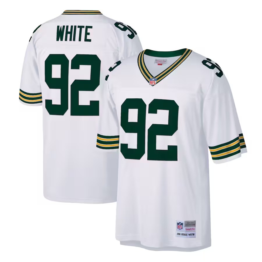 Men's Green Bay Packers Reggie White Mitchell & Ness White Legacy Replica Jersey - ujerseystore