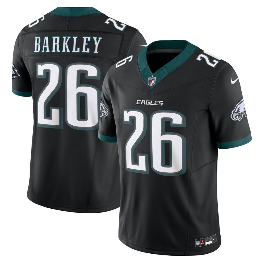 Men's Philadelphia Eagles Saquon Barkley Nike Black Vapor F.U.S.E. Limited Jersey - ujerseystore