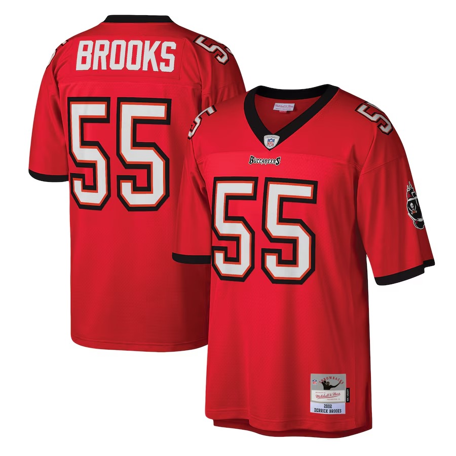 Men's Tampa Bay Buccaneers Derrick Brooks Mitchell & Ness Red Legacy Replica Jersey - ujerseystore