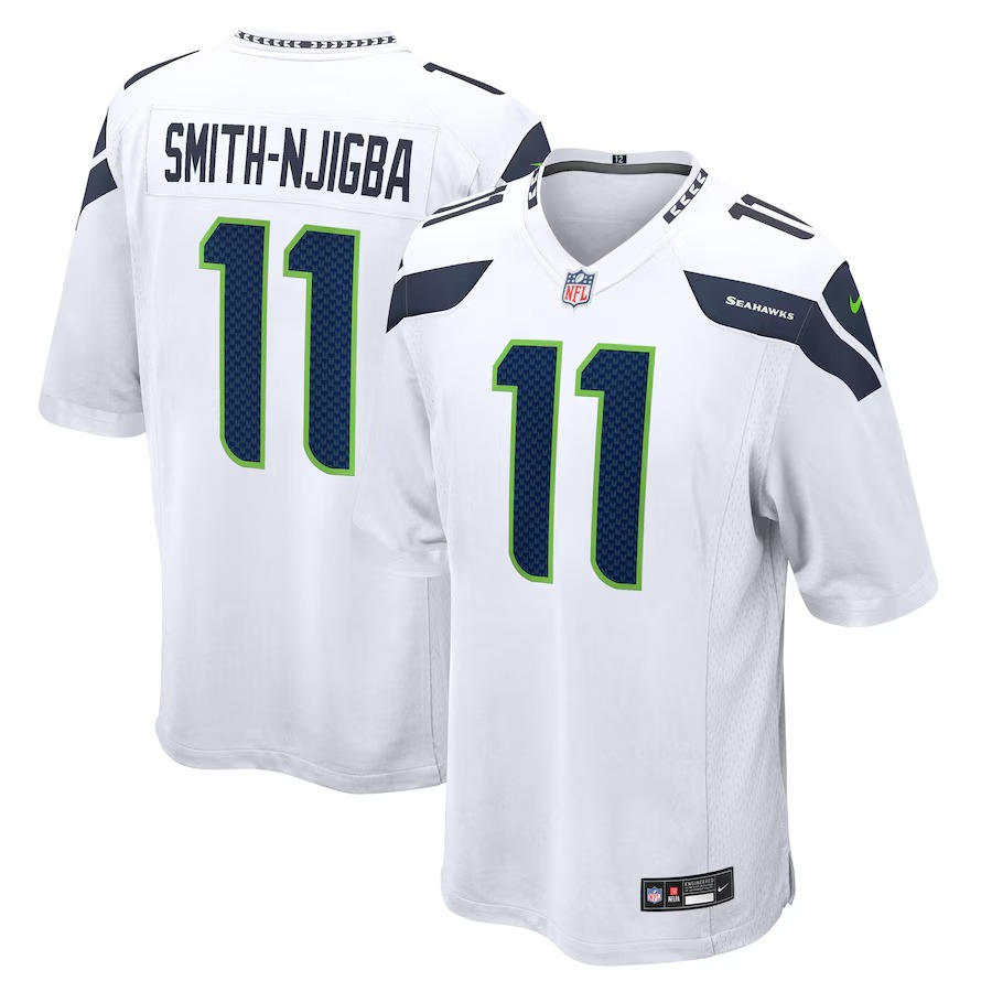 Men's Seattle Seahawks Jaxon Smith-Njigba Nike White Away Game Jersey - ujerseystore