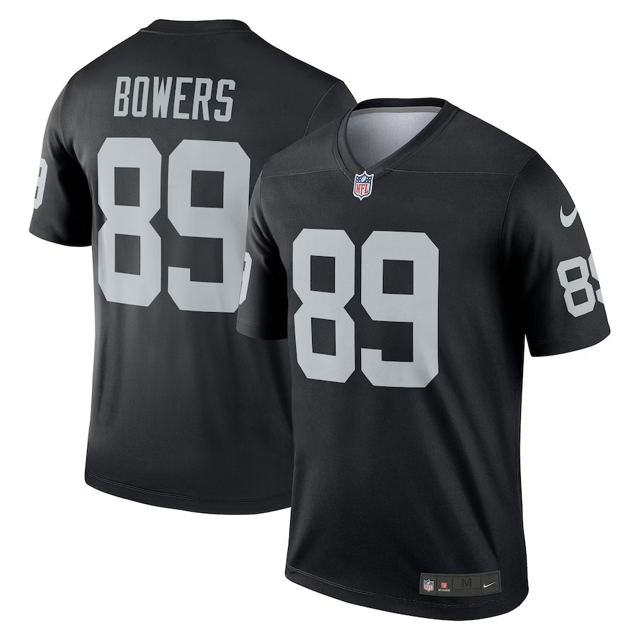 Men's Las Vegas Raiders Brock Bowers Nike Black Legend Player Performance Top - ujerseystore
