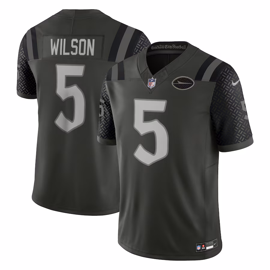 Men's New York Jets Garrett Wilson Nike Gotham Green 2025 Rivalries Collection Limited Jersey - ujerseystore