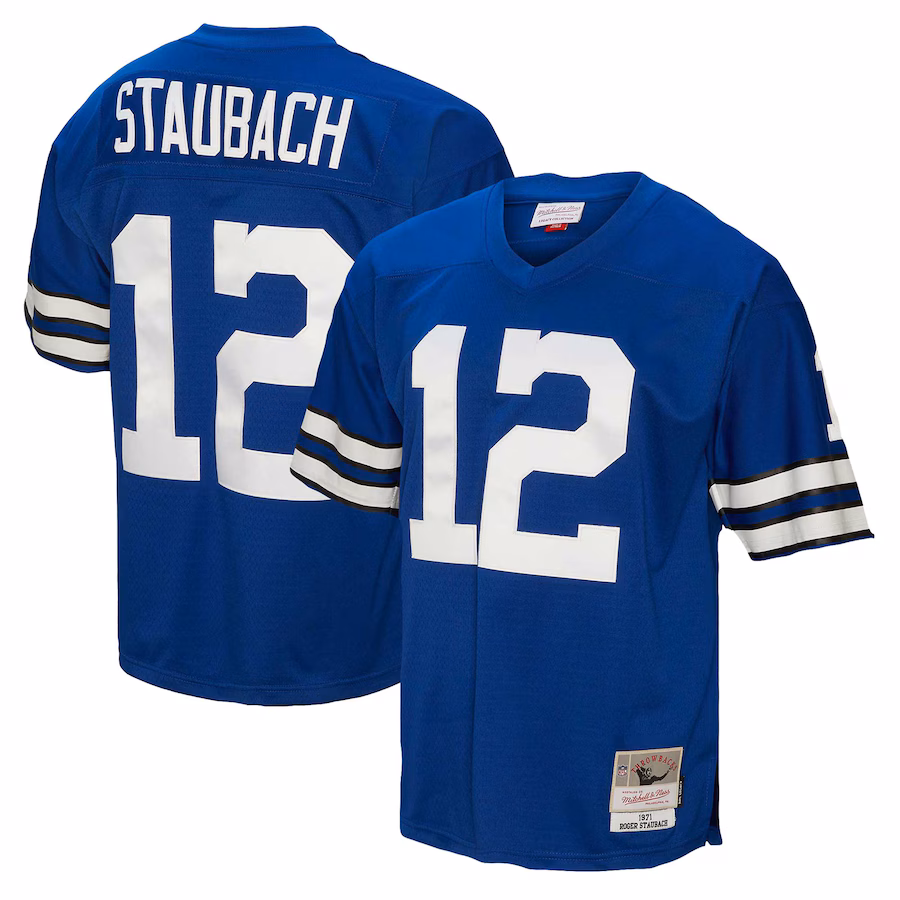 Men's Dallas Cowboys Roger Staubach Mitchell & Ness Navy Big & Tall 1971 Legacy Retired Player Jersey - ujerseystore