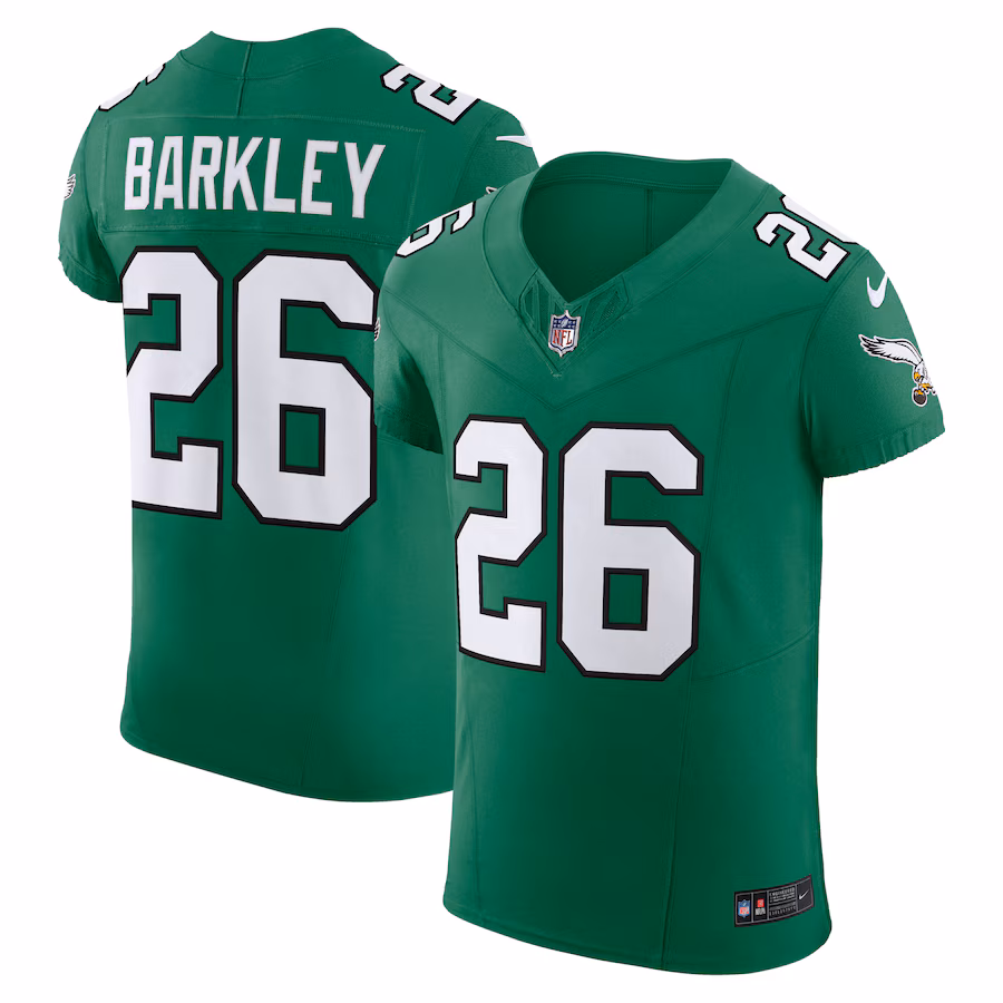 Men's Philadelphia Eagles Saquon Barkley Nike Kelly Green Alternate Vapor F.U.S.E. Elite Jersey - ujerseystore