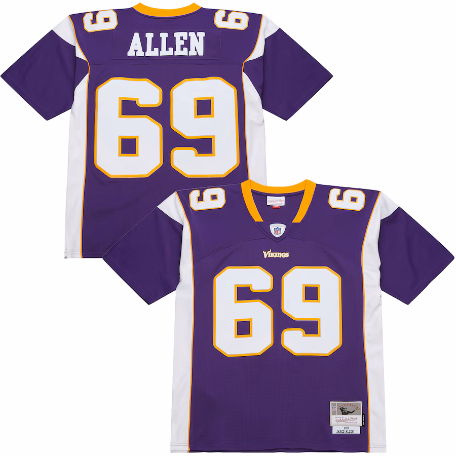 Men's Minnesota Vikings Jared Allen Mitchell & Ness Purple 2011 Legacy Replica Jersey - ujerseystore