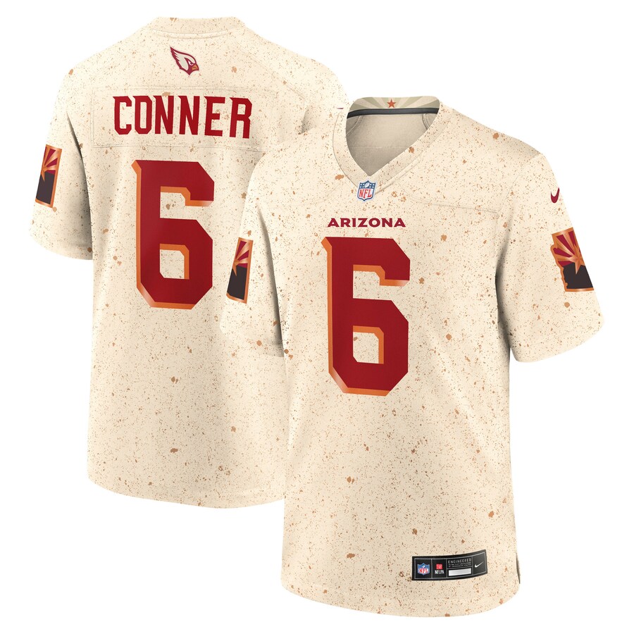Men's Arizona Cardinals James Conner Nike Natural 2025 Rivalries Collection Game Jersey - ujerseystore