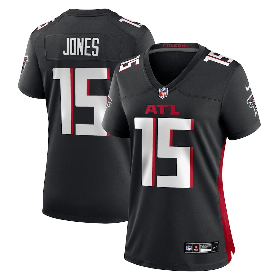 Women's Atlanta Falcons Emory Jones Nike Black Team Game Jersey - ujerseystore