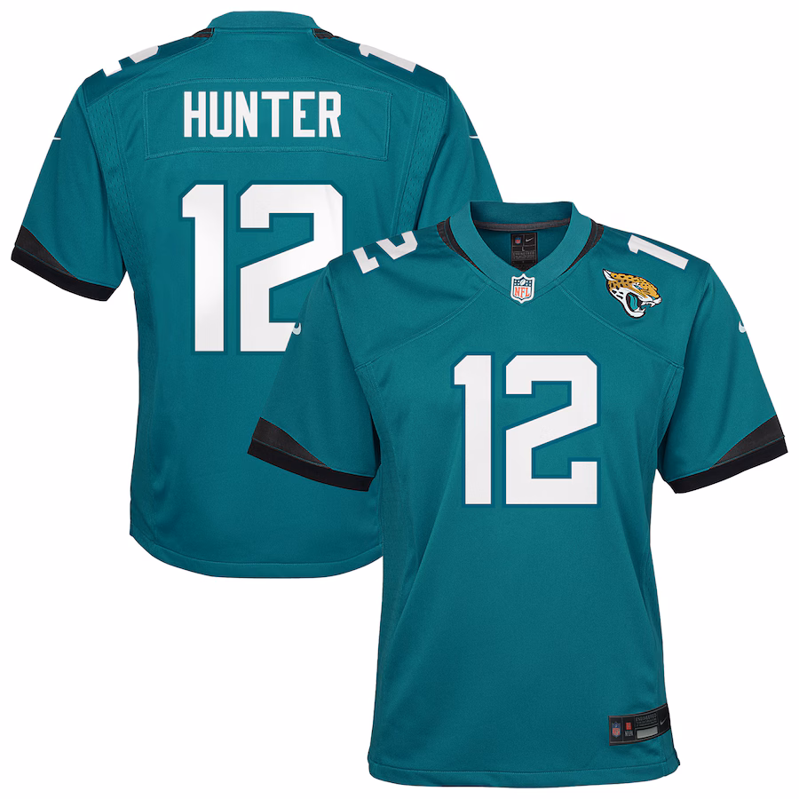 Youth Jacksonville Jaguars Travis Hunter Nike Teal Team Game Jersey - ujerseystore