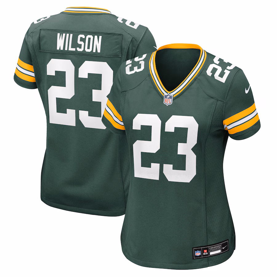 Women's Green Bay Packers Emanuel Wilson Nike Green Team Game Jersey - ujerseystore