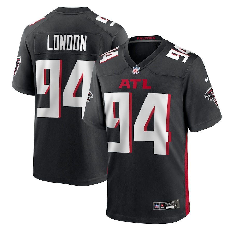 Men's Atlanta Falcons LaCale London Nike Black Team Game Jersey - ujerseystore