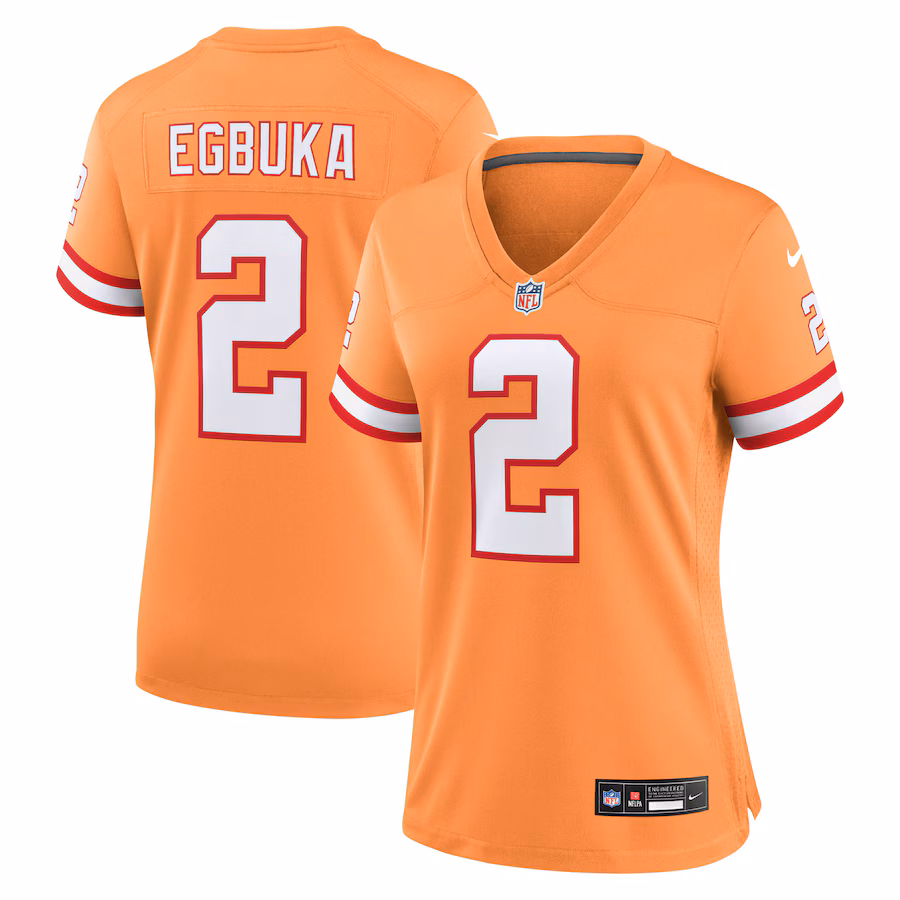 Women's Tampa Bay Buccaneers Emeka Egbuka Nike Creamsicle Alternate 2 Game Jersey - ujerseystore