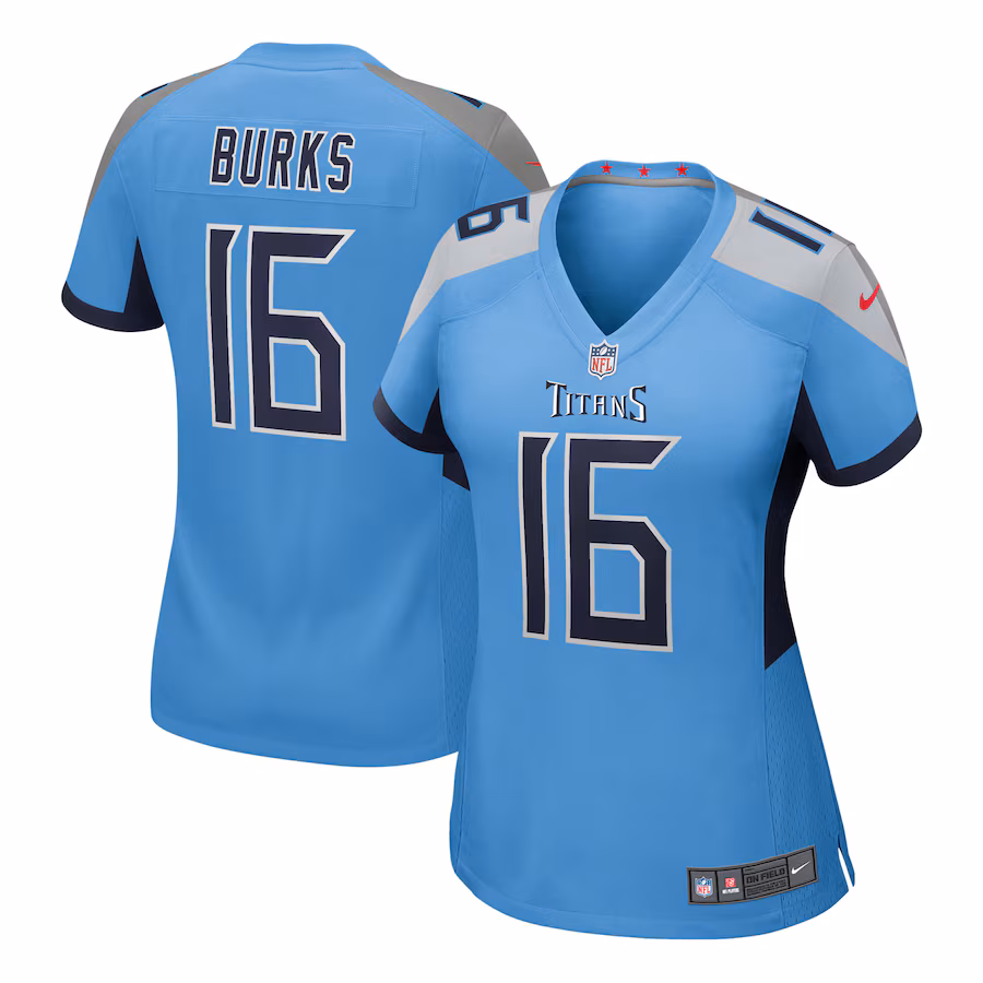 Women's Tennessee Titans Treylon Burks Nike Light Blue Team Game Jersey - ujerseystore