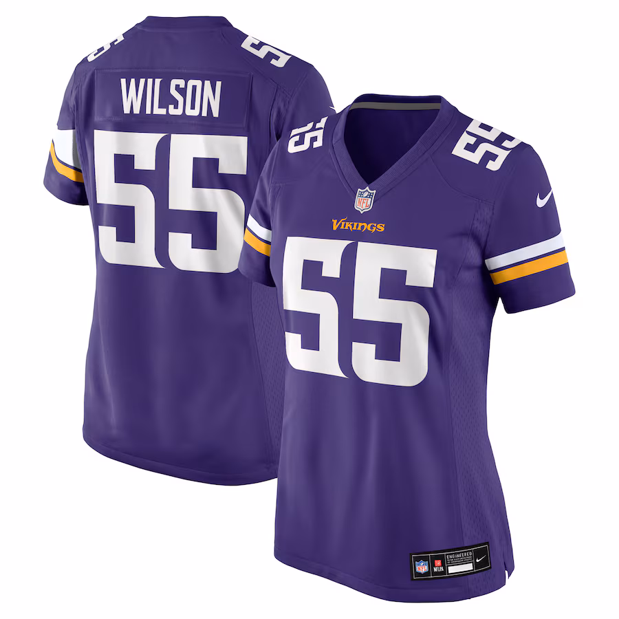 Women's Minnesota Vikings Eric Wilson Nike Purple Team Game Jersey - ujerseystore