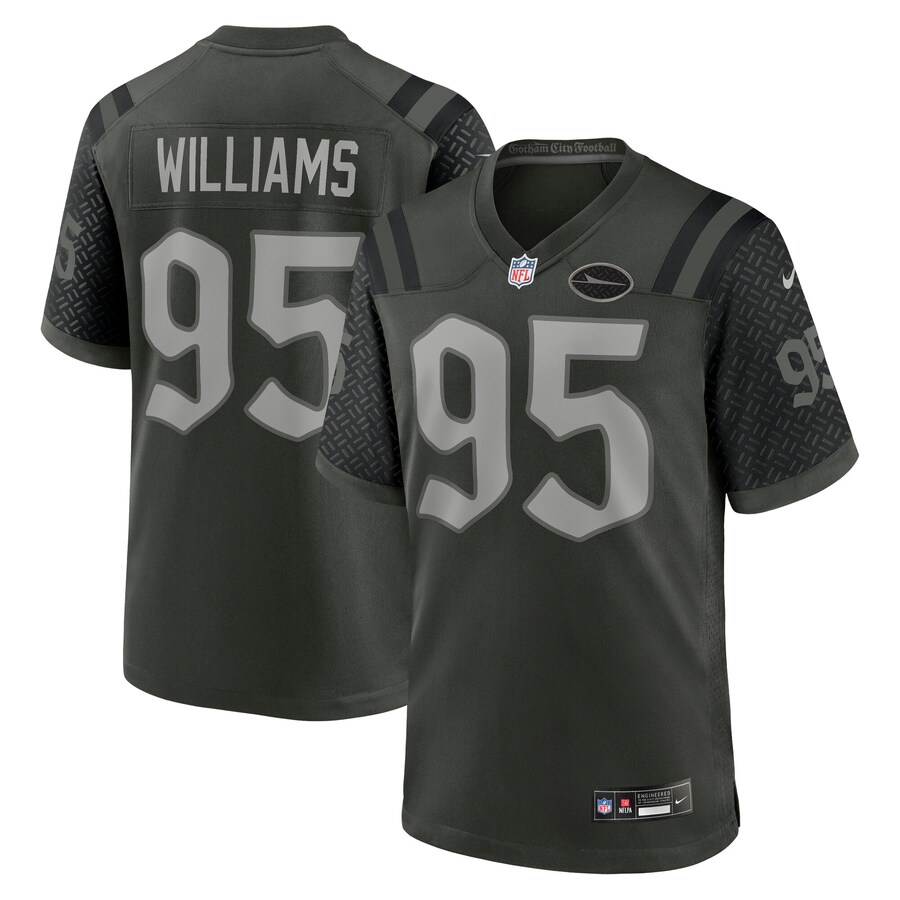 Men's New York Jets Quinnen Williams Nike Gotham Green 2025 Rivalries Collection Game Jersey - ujerseystore