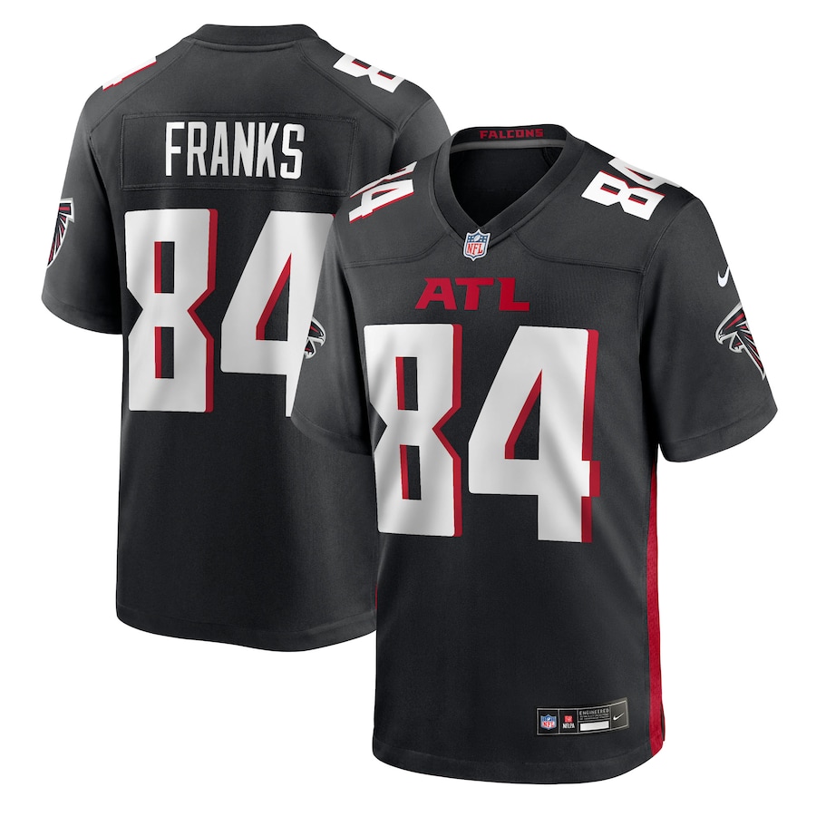 Men's Atlanta Falcons Feleipe Franks Nike Black Team Game Jersey - ujerseystore