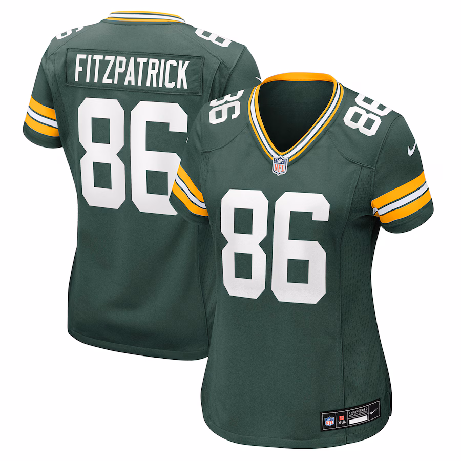 Women's Green Bay Packers John FitzPatrick Nike Green Team Game Jersey - ujerseystore