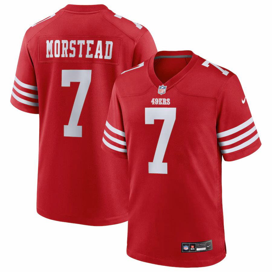 Men's San Francisco 49ers Thomas Morstead Nike Scarlet Team Game Jersey - ujerseystore
